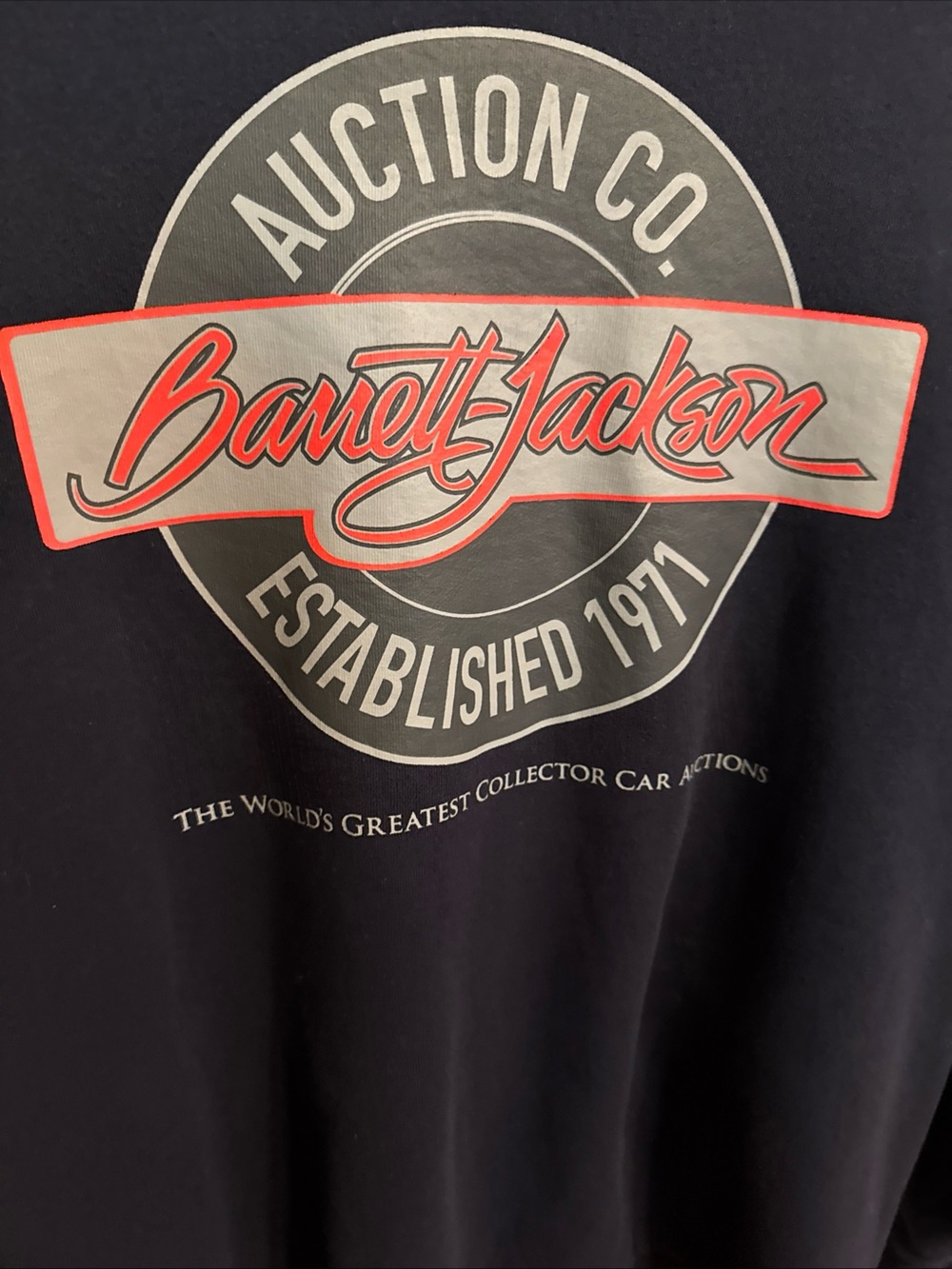 Barrett-Jackson Auction Co. Graphic sweatshirt jacket - Black with Red Accent